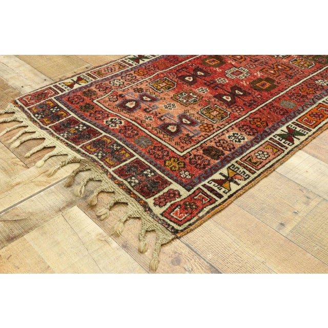 Textile Vintage Turkish Oushak Prayer Rug, 02'05 X 05'02 For Sale - Image 7 of 10