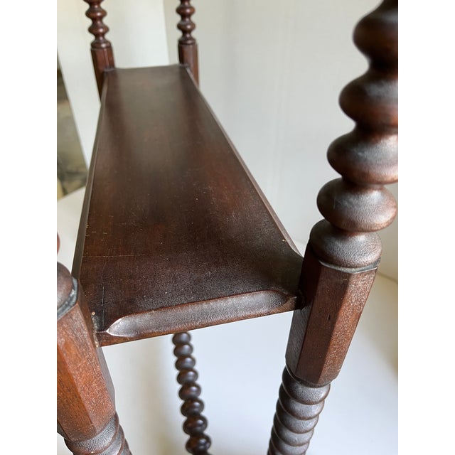 Late 19th Century Victorian Side Table With Shelf, Walnut, Late 19th Century For Sale - Image 5 of 13