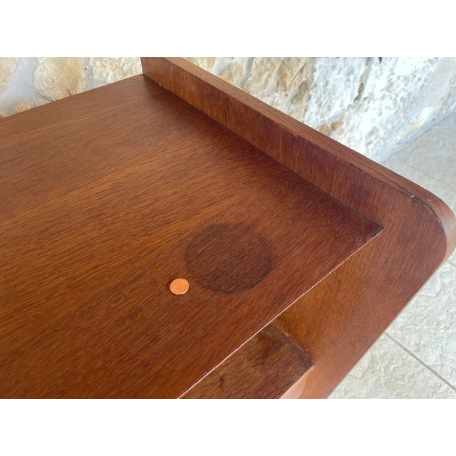 Wood Mid-Century Modern Oak Highboard on Tapered Legs, 1950s For Sale - Image 7 of 18