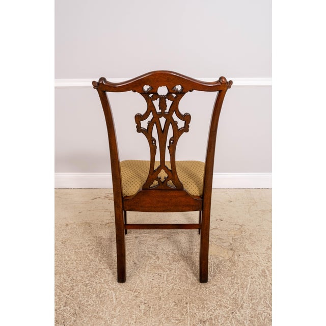 Henredon Set of 8 Henredon Chippendale Mahogany Dining Room Chairs For Sale - Image 4 of 16