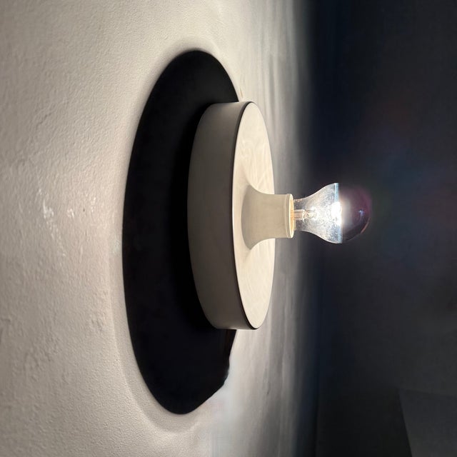 Wall Sconce Disc attributed to Charlotte Perriand for Les Arcs, 1970s For Sale - Image 12 of 18