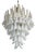 Murano Glass and Brass Waterfall Chandelier from Justfurnituress SRL For Sale