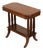 Vintage Neoclassical Walnut Side Table W/ Reeded Columns & Lower Shelf 25x13.5x22 For Sale