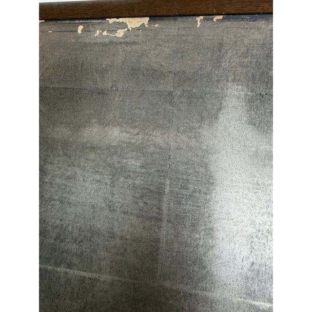 Meiji Japanese Folding Screen Byobu 2 Panel Antique Late 19th Century Silver Leaf Framed For Sale - Image 17 of 18