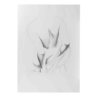 Giacomo Porzano, Nude from the Back, 1975, Etching For Sale