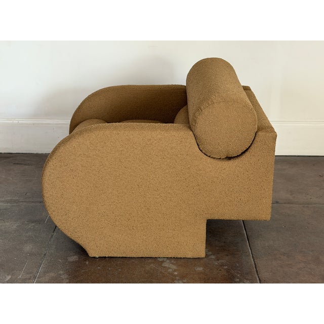 Vintage 1980's Attributed to Vladimir Kagan Arriviste Roll Back Lounge Chairs For Sale - Image 4 of 14