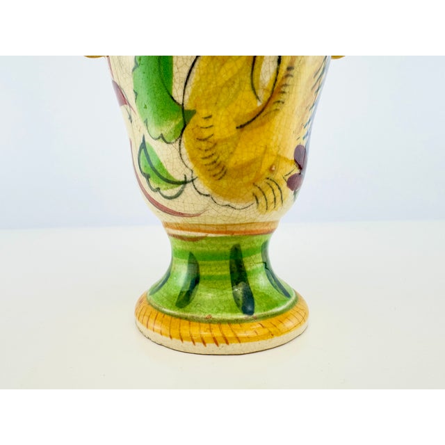 Early 20th Century Antique Japanese Hand-Painted Dragon Crackle Glaze Vase For Sale - Image 5 of 11