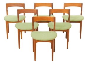 Set of Six Mid 20th Century Teak Mid Century Dining Chairs