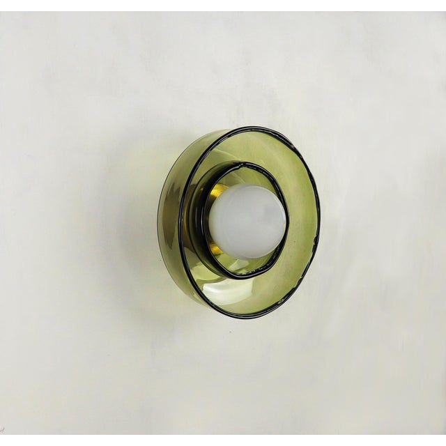 Dual-Shade Glass Wall Lamp by Naama Hofman For Sale - Image 4 of 5