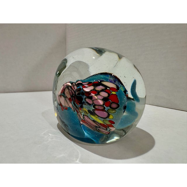 Mid-Century Modern Mid 20th Century Signed Karg Studio Art Glass Paperweight Orb For Sale - Image 3 of 11