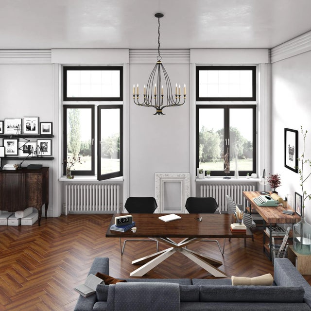 Not quite as sweeping as the grande fixture of the same name, the smaller Folgate Chandelier has the same open form. Based...