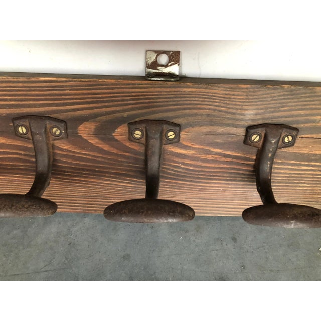 Workshop Coat Rack with 10 Hooks, in Very Good conditions. Designed 1950 to 1959