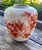 Vintage Japanese Hand-Painted Porcelain Floral Vase in Rust and Blush Tones For Sale In San Francisco - Image 6 of 11