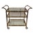 Regency Style 3 Tier Brass & Glass Mid Century Modern Bar Cart For Sale