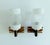 Mid-Century Modern Vintage Scandinavian Teak Glass Sconces, 1960s, Set of 2 For Sale - Image 3 of 18