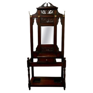 Victorian Mahogany Hall Stand, 1880s For Sale