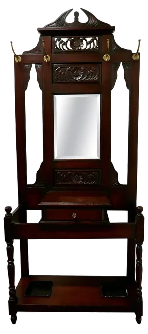 Victorian Mahogany Hall Stand, 1880s
