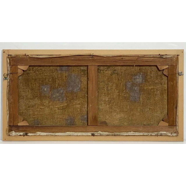 French Framed Oil Painting of Seaside Village by Maurice Barle For Sale - Image 12 of 13