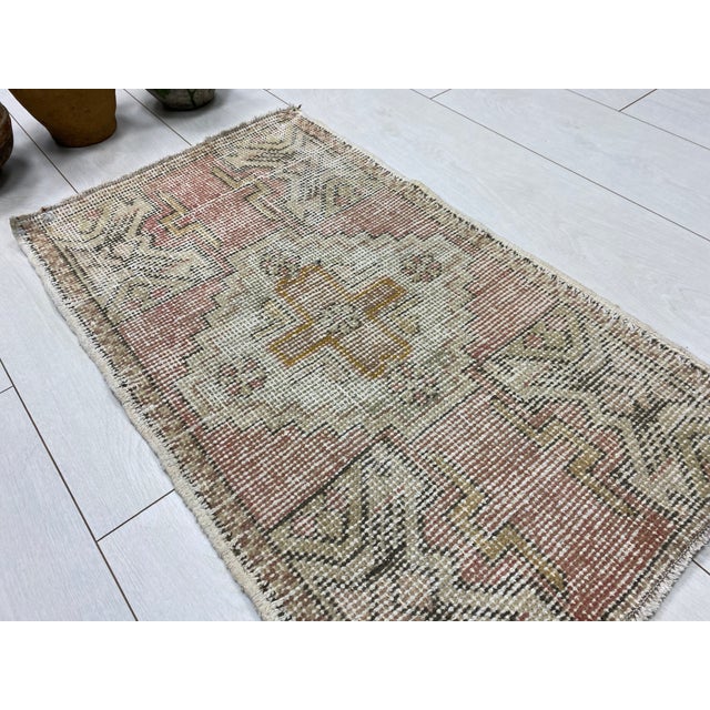 1950s Vintage Ethnic Handmade Area Rug For Sale - Image 5 of 5