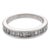 Contemporary Vintage Diamond 14k White Gold Half Eternity Band, Size 8 For Sale - Image 3 of 6