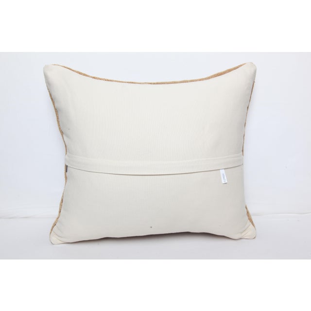 Handmade Dcorative Oushak Rug Pillow Cover -18'' X 16'' For Sale - Image 10 of 11