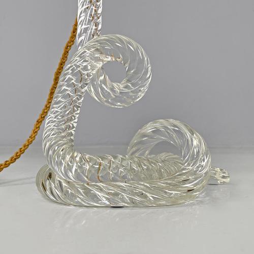 Italian Art Deco Table Lamps in Murano Glass and Floral Fabric attributed to Seguso, 1930s, Set of 2 For Sale - Image 18 of 18