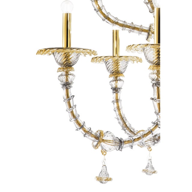 "Ca’ Rezzonico" classical chandelier made in Murano glass. in a contemporarary design , impressive piece of art. hand-...