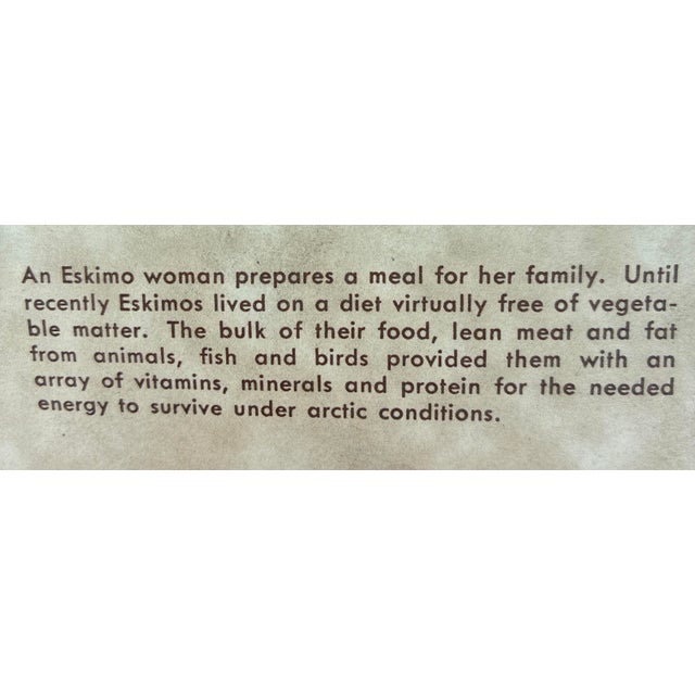 Brown Set of Three Signed 1972 Inuit-Themed Sepia Prints on Aged Paper — Authentic Patina, Designer Wall Art For Sale - Image 8 of 8