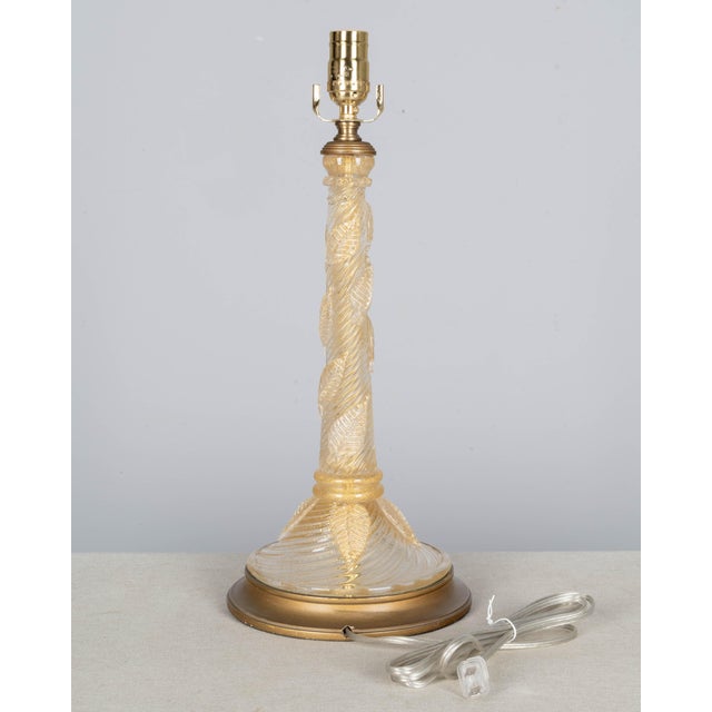 1950s Murano Glass Lamp by Barovier & Toso For Sale - Image 5 of 14
