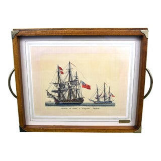 Abercrombie & Fitch Nautical Tray Made in Italy For Sale