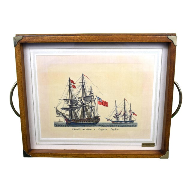 Abercrombie & Fitch Nautical Tray Made in Italy For Sale