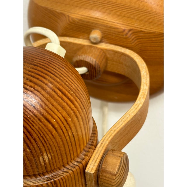 Wood 1970s Markslöjd Sweden Pine Sconce or Wall Light For Sale - Image 7 of 11