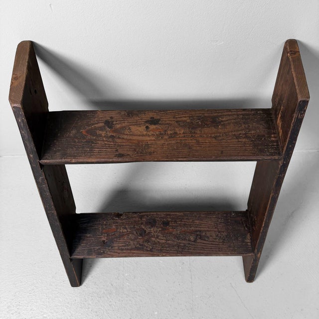 Small Wooden Japanese Ladder with Two Steps, 1940s For Sale - Image 4 of 11