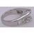 14 Karat White Gold Ring Wedding Band With Diamond Baguettes For Sale - Image 4 of 12