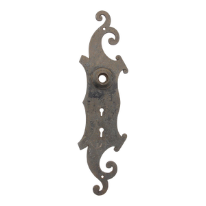 Mid 20th Century Art Nouveau Cast Iron Double Keyhole Door Back Plate