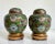 Pair of Petite Asian Cloisonné Enamel Lidded Ginger Jar Vases on Stands For Sale - Image 11 of 12