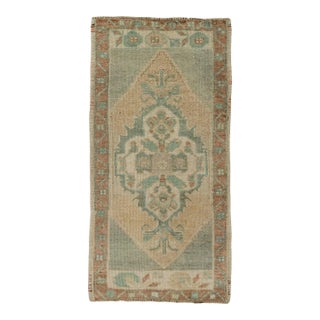 Turkish Mini Rug Oriental Hand Knotted Vintage Rug 1'7" x 3'2" #21063 For Sale