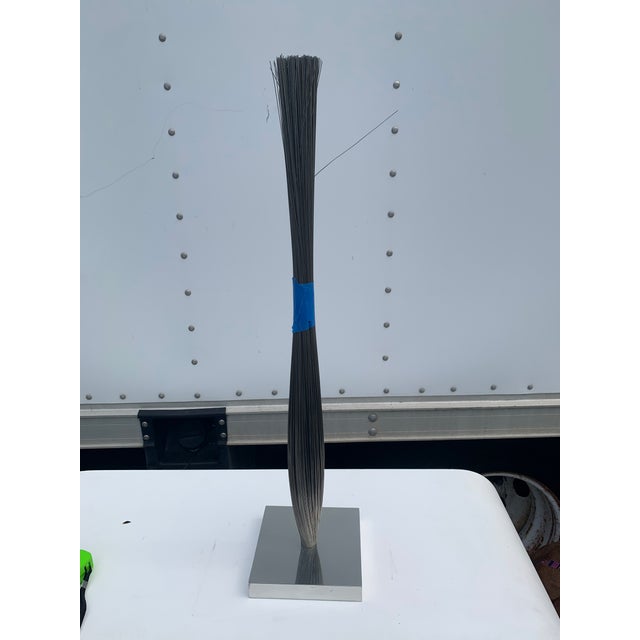 1960s Harry Bertoia Style Kinetic Metal Wire Spray Sculpture For Sale - Image 5 of 6