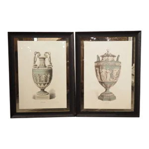 Pair of Framed Wedgwood Neoclassical Lithographs, Plate XII and LX