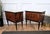 Brown Mid-Century Art Deco Italian Walnut Nightstands with Glass Top, 1950s, Set of 2 For Sale - Image 8 of 9