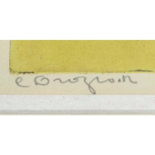 Mexican Original Signed Carlos Orozco Romero "Two Figures Dancing" Aquatint in Antique Gilt Wood Frame For Sale - Image 3 of 7