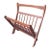 Vintage Mid-Century Modern Spindle Magazine Rack / Vinyl Record Holder – Solid Wood For Sale