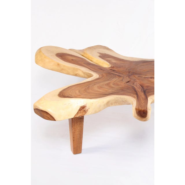 83" Long Free Form One Slab Living Edge Coffee Table 10 For Sale - Image 10 of 12
