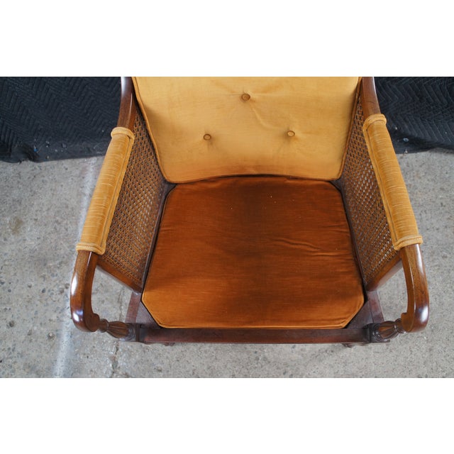 2 Hickory Chair French Regency Double Caned Walnut Fauteuil Bergere Armchairs For Sale - Image 13 of 14