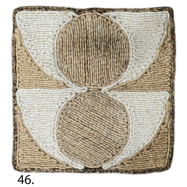 Handmade Abaca Premium Natural Fiber Rugs 2x2Ft. For Sale - Image 4 of 10