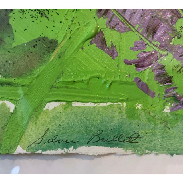 Sheila Elias, 1980's Mixed Media Painting Glitter Feminist Pop Art Miami Artist Sheila Elias, 1980 For Sale - Image 12 of 16