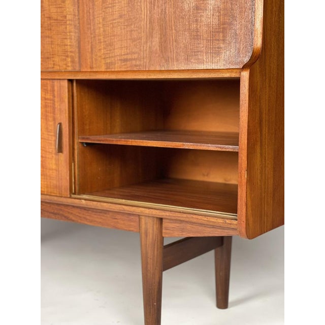 Brown Tall Danish Teak Sideboard, 1960s For Sale - Image 8 of 17