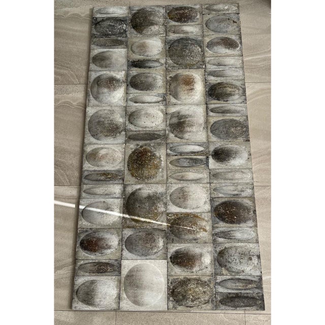 Sculptural and Decorative Wall Panel in Cement, 1960s For Sale - Image 6 of 15