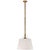 Sloane Single Shop Light in Antique-Burnished Brass with Linen Shade Designer: Chapman & Myers Min. Custom Height: 21" O/A...