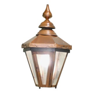 Large Copper Wall Hanging Lantern, 1960 For Sale